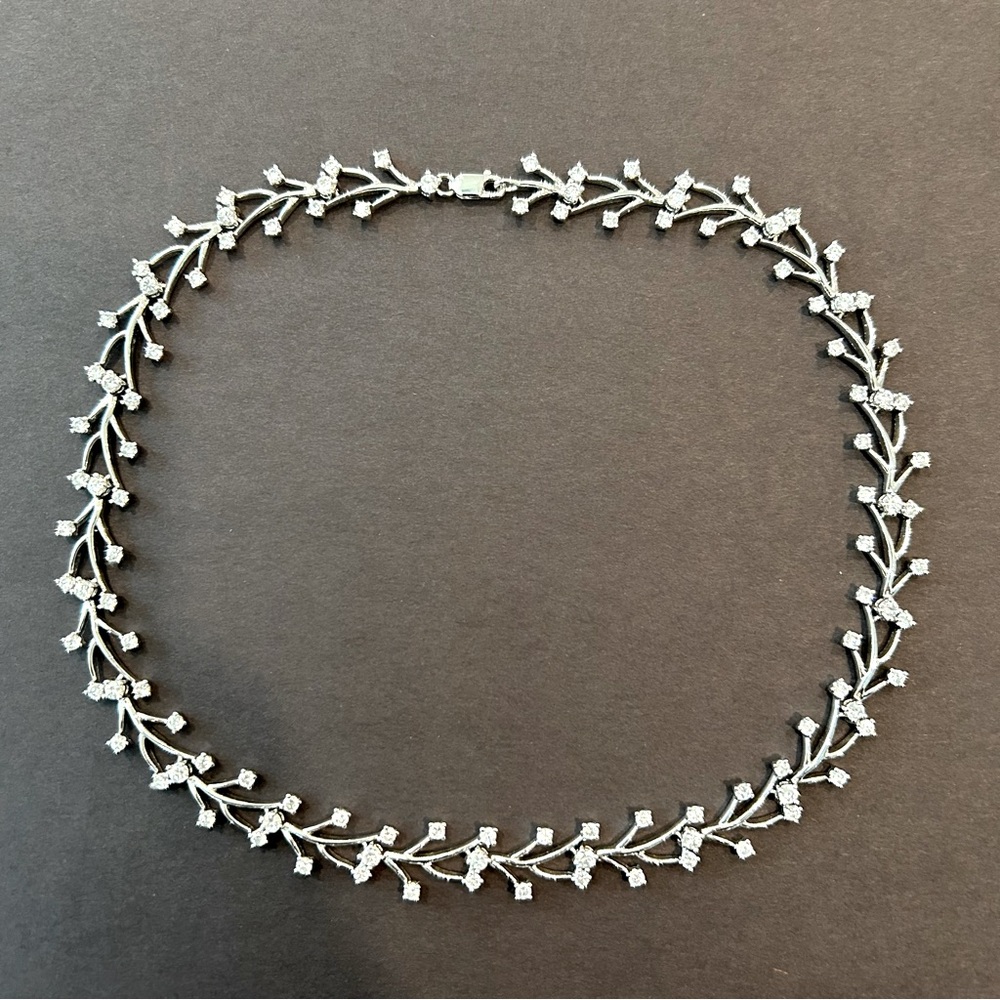 Bridal Collar Necklace Crystal Vines
